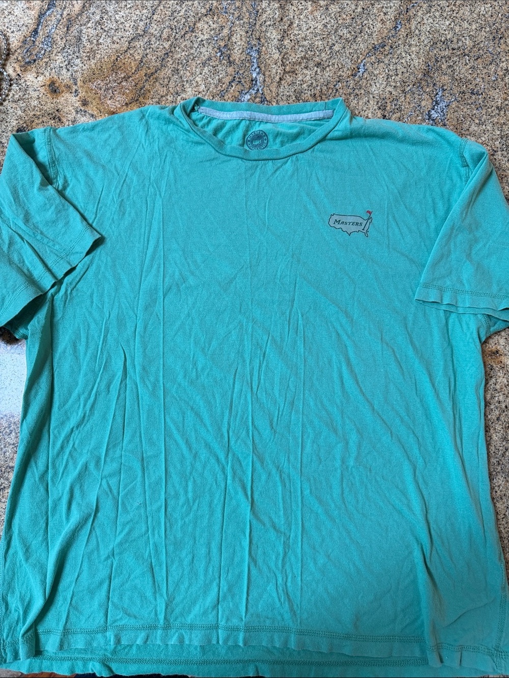 Masters Teal Short-Sleeve Men’s Tee with Chest Logo
